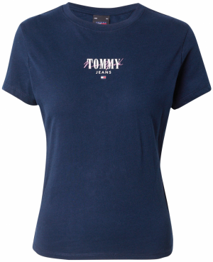 Tommy Jeans Curve Tričko 'ESSNTL'  námornícka modrá / ružová / červená / biela