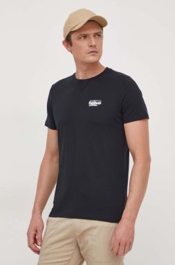Bavlnené tričko Pepe Jeans CHASE pánske, čierna farba, s potlačou
