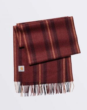 Carhartt WIP Oregon Scarf Starco Stripe, Bordeaux