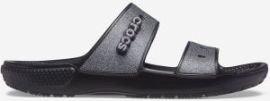 Dámske papuče Crocs Classic Glitter II v čiernej a striebornej farbe