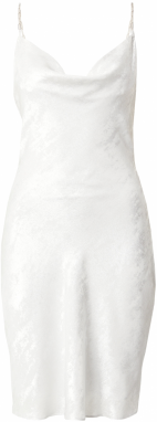 GUESS Kokteilové šaty  strieborná / biela
