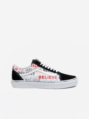 Čierno-biele pánske tenisky so semišovými detailmi VANS Ua Old Skool Black