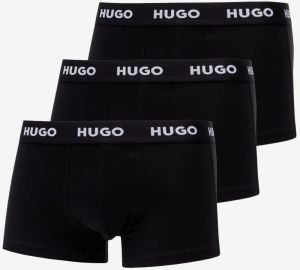 Hugo Boss Logo-Waistband Trunks 3-Pack Black