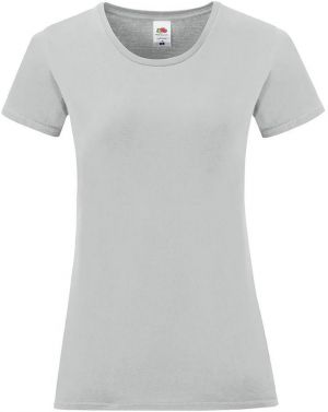 Iconic Grey Women's T-shirt in combed cotton Fruit of the Loom