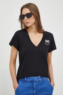 Bavlnené tričko Pinko dámsky, čierna farba, 102950.A1N8