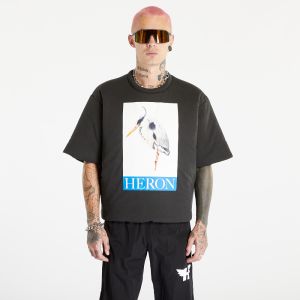 HERON PRESTON Heron Bird Painted Padded Tee Black/ Blue