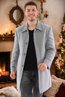 PLT8365 DEWBERRY MEN'S COAT-STRAIGHT GREY