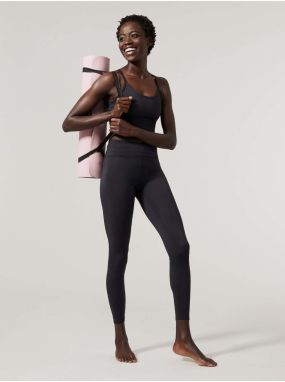 Legíny na jógu s vysokým pásom Go Balance Marks & Spencer čierna