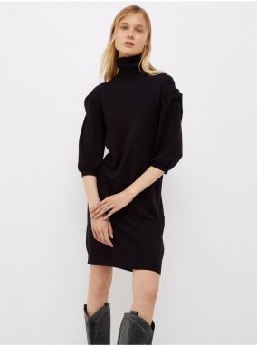 Black Ladies Sweater Dress with Balloon Sleeves Liu Jo - Women