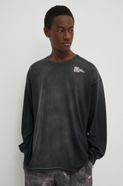 Bavlnené tričko s dlhým rukávom Diesel T-BOXT-LS-N2 šedá farba, s potlačou, A12360.0JPAA