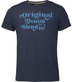 BLEND REGULAR FIT Pánske tričko, tmavo modrá, veľkosť