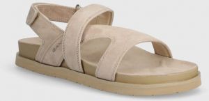 Semišové sandále Gant Mardale dámske, béžová farba, 28503594.G24