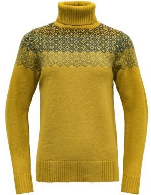 Devold SYVDE WOOL HIGH NECK Dámsky sveter, žltá, veľkosť