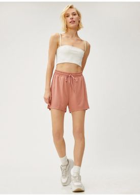 Koton Bound Waist Standard Women's Dry Rose Shorts 3sak70005ek