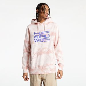 HUF Broadcast Tiedye Hoodie Coral