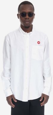 Bavlnená košeľa Wood Tod Shirt 10245301-1198 BRIGHT WHITE pánska, biela farba, regular, s golierom button-down