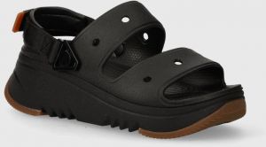 Šľapky Crocs Classic Hiker Xscape dámske, čierna farba, na platforme, 208181.001