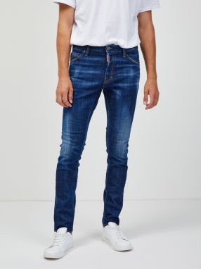 Skinny fit pre mužov DSQUARED2 - tmavomodrá