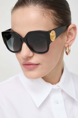 Slnečné okuliare Gucci dámske, čierna farba, GG1407S