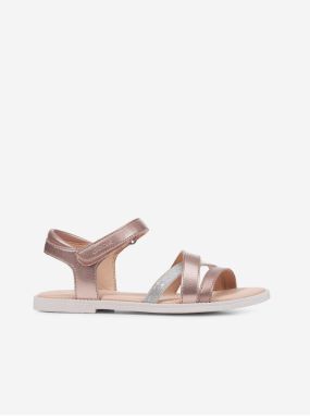 Pink Gold Geox Girls' Sandals - Girls