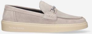 Semišové mokasíny Filling Pieces Core Loafer Suede pánske, šedá farba, 44229001108