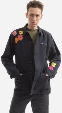 Pánska košeľová bunda Maharishi Warhol Flowers Field 3675 Čierna