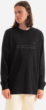 Pánske tričko Maharishi Miltype vyšívané tričko s dlhým rukávom 9754 čierne