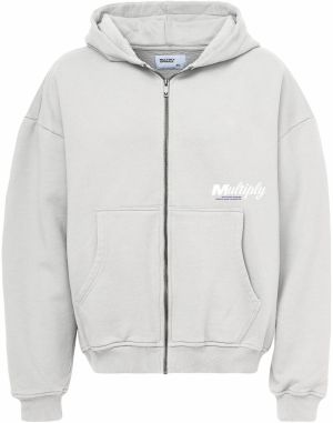 Multiply Apparel Tepláková bunda  svetlosivá / čierna / biela