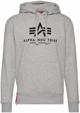 ALPHA INDUSTRIES Mikina  sivá melírovaná / krvavo červená / čierna