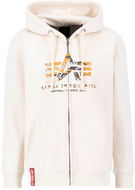 ALPHA INDUSTRIES Mikina  sivá / antracitová / oranžová / biela ako vlna