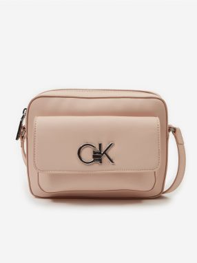 Svetloružová crossbody kabelka Calvin Klein