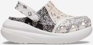 Béžovo-biele dámske vzorované papuče na platforme Crocs