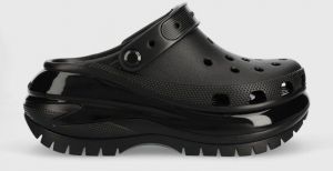 Šľapky Crocs Classic Mega Crush Clog dámske, čierna farba, na platforme, 207988
