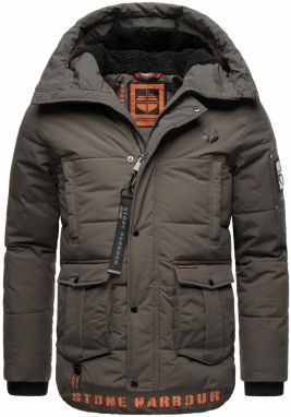 STONE HARBOUR Zimná bunda 'Admaroo'  antracitová / oranžová / čierna