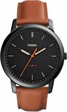 FOSSIL Analógové hodinky 'THE MINIMALIST 3H'  hnedá / čierna