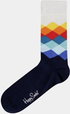 Tmavomodré vzorované ponožky Happy Socks