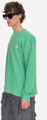 Bavlnený sveter Guess Washed Ls M3GP00KBB20 F8DT zelená farba, tenký