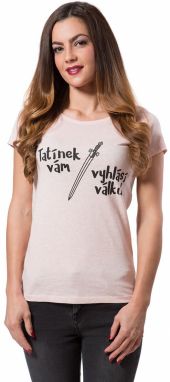 Differenta Design púdrové dámske tričko Tatínek vám vyhlásí válku