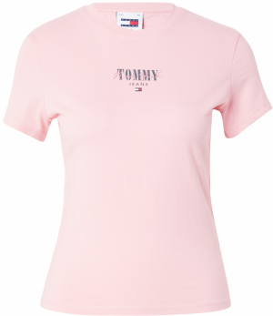 Tommy Jeans Curve Tričko 'Essential'  námornícka modrá / ružová / čierna / biela