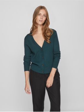 Green Women's Ribbed Cardigan VILA Comfy - Ladies