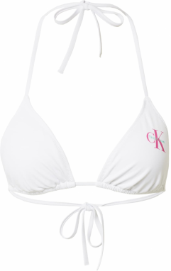 Calvin Klein Swimwear Bikinový top  ružová / biela