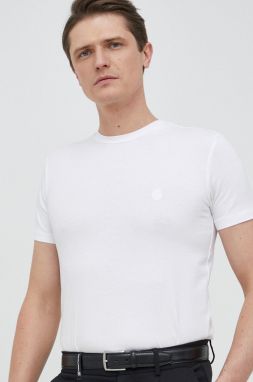 Tričko Trussardi pánske, biela farba, jednofarebné