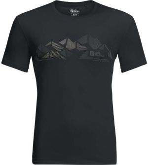 Jack Wolfskin PEAK GRAPHIC T M Pánske funkčné tričko, tmavo sivá, veľkosť