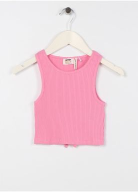 Koton Solid Pink Girls' Singlets 3skg30023ak