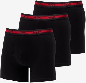 Hugo Boss Logo-Waistband Boxer Briefs 3-Pack Black