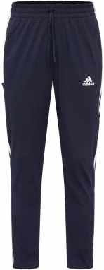ADIDAS SPORTSWEAR Športové nohavice 'Essentials Tapered Open Hem 3-Stripes'  modrá / biela