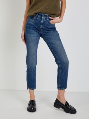 Modré skrátené slim fit džínsy Salsa Jeans Secret Glamour