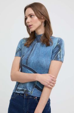 Sveter Versace Jeans Couture dámsky, s polorolákom, 76HAFM08 CMH38