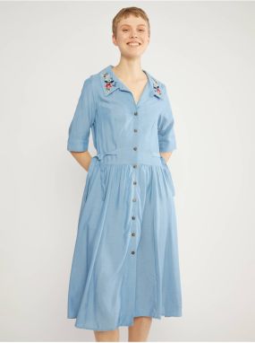 Light blue Ladies Shirt Dress Blutsgeschwister - Women