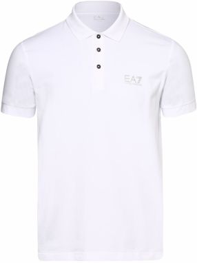 EA7 Emporio Armani Tričko  striebornosivá / biela